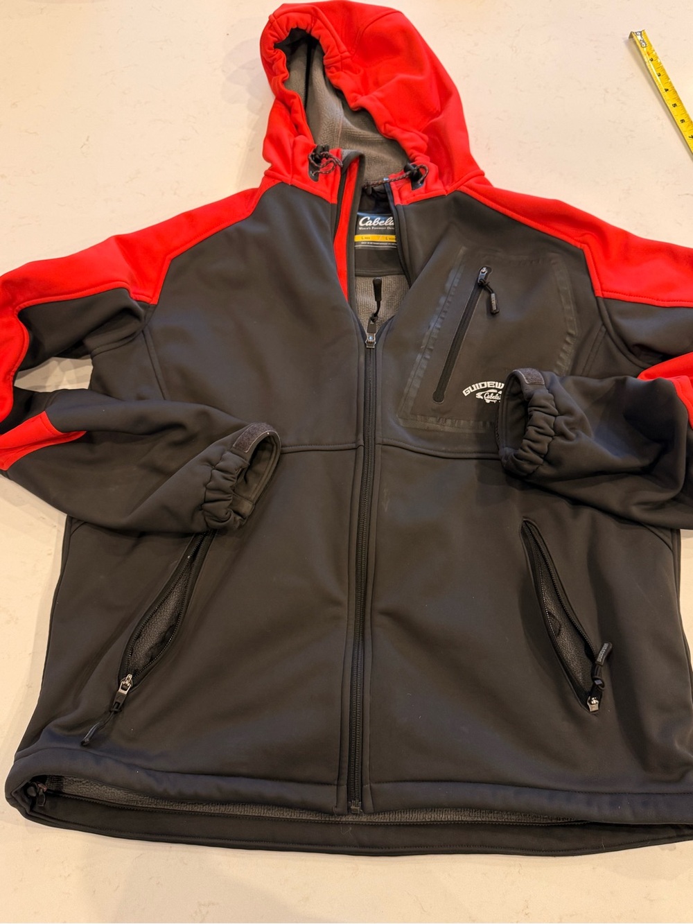 Cabela's Windstopper Guidewear Black and Red Performance Jacket